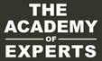The Academy of Experts logo with white text on a black background.