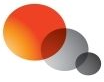 A group of three circles with different colors on a white background.