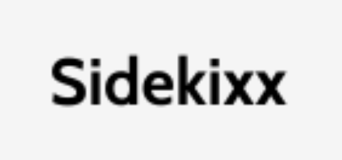 Sidekixx text on a light background.