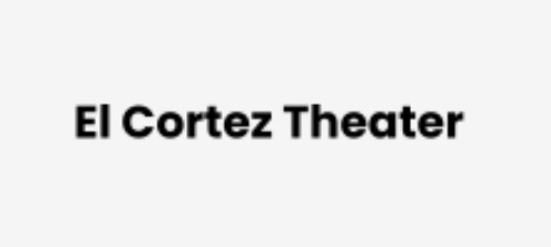 El Cortez Theater text on a light gray background.