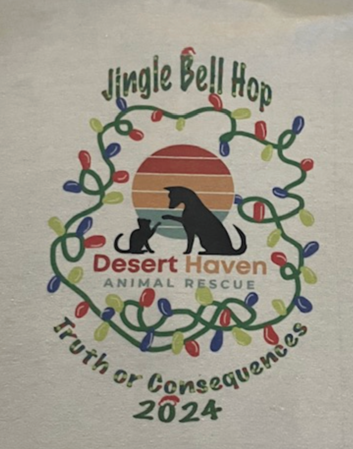 A white shirt with a design for a