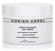 Adrien Arpel Swiss Collagen Day Creme jar in white packaging