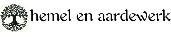 logo met de tekst hemel en aardewerk in zwart wit