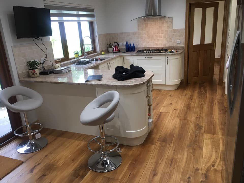 modern kitchen dining area