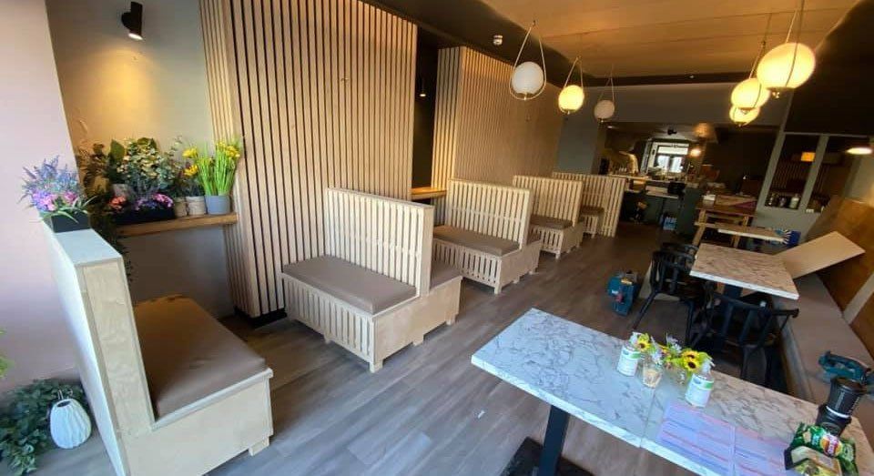 commercial seating area
