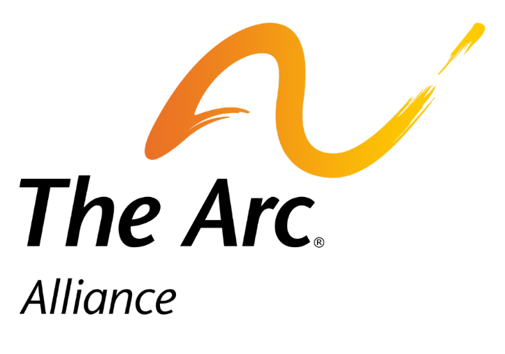 The Arc Alliance logo features a stylized orange-to-yellow brushstroke arc above the black text.