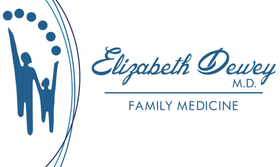 The logo for elizabeth dewey m.d. family medicine