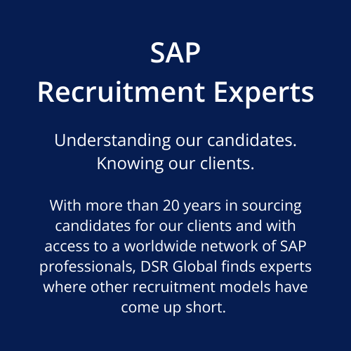 SAP Recruitment Experts. DSR Global supports its clients undertaking global business transformation programmes by providing expertise in organisational change management.