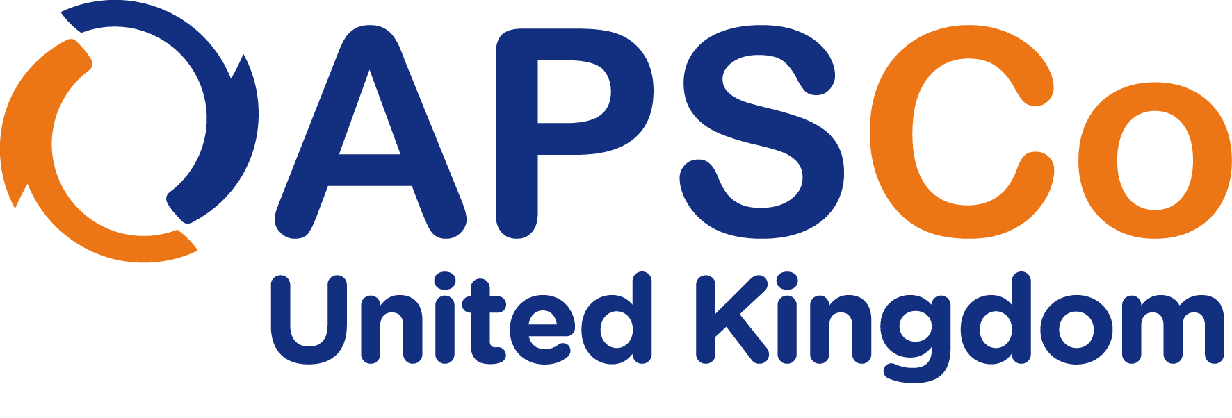 APSCo United Kingdom logo in blue and orange text on a white background