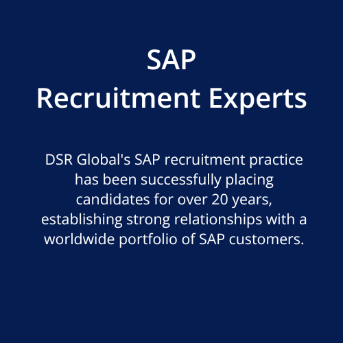 DSR Global's SAP recruitment practice has been successfully placing candidates for over 20 years, establishing strong relationships with a worldwide portfolio of SAP customers. SAP Recruitment Experts