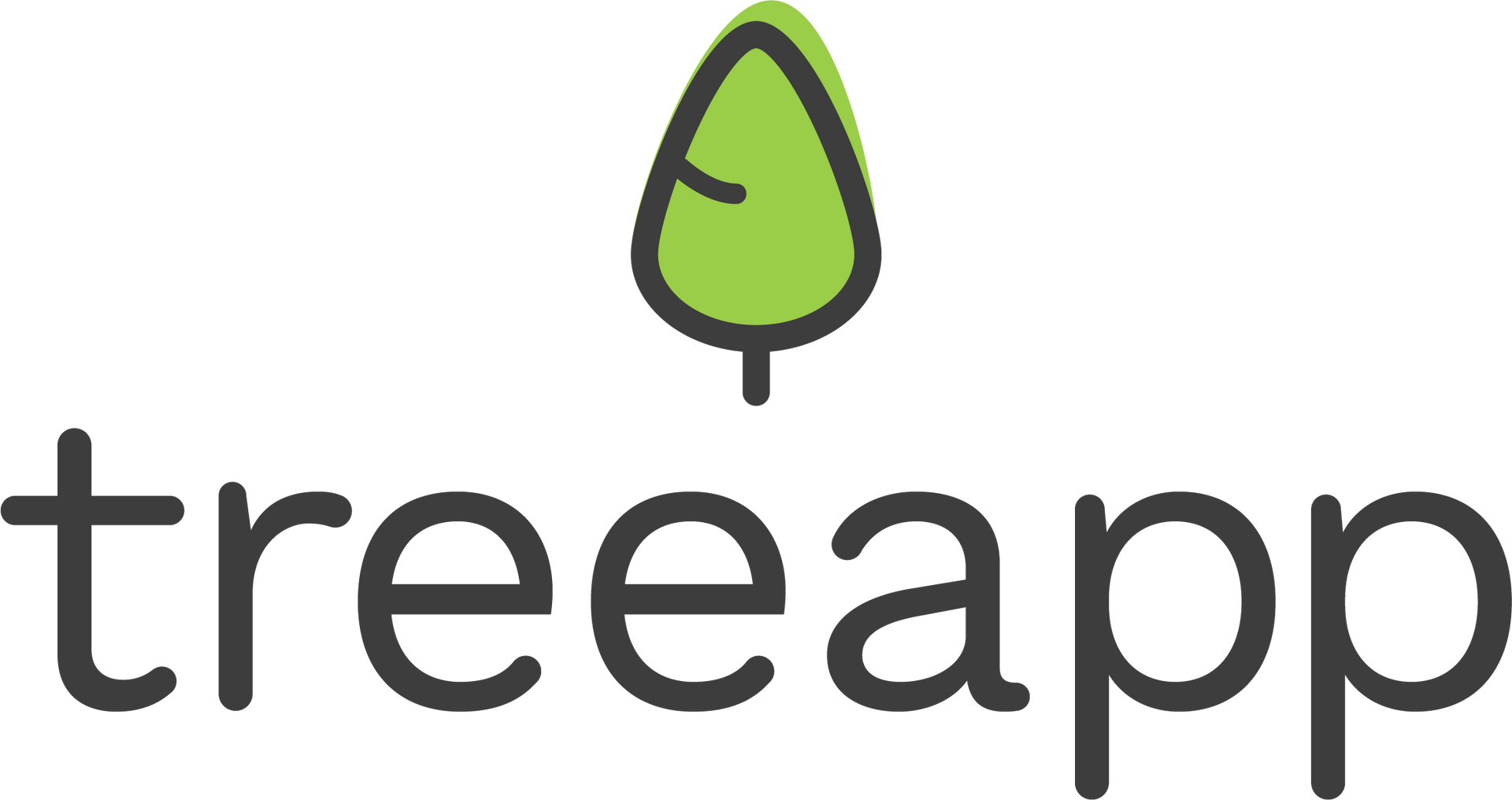 Treeapp logo with a green tree icon above lowercase black text.