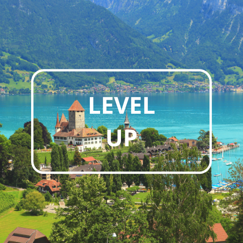 Switzerland landscape with the phrase 