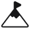 Black icon of a laboratory flask with liquid splashing upward inside a triangular outline