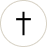 Black plus sign inside a light gray circle on a white background