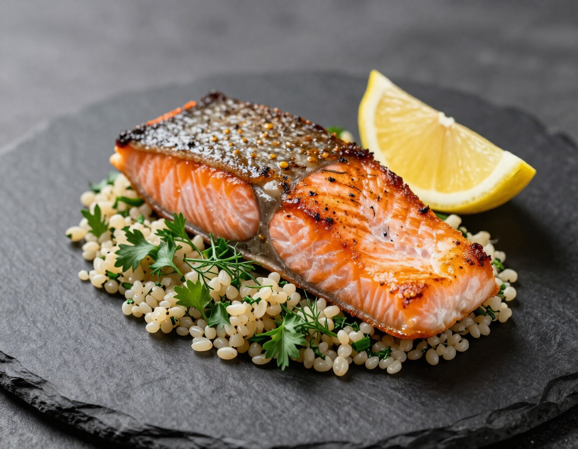 Pan-Seared Salmon with Herbed Quinoa