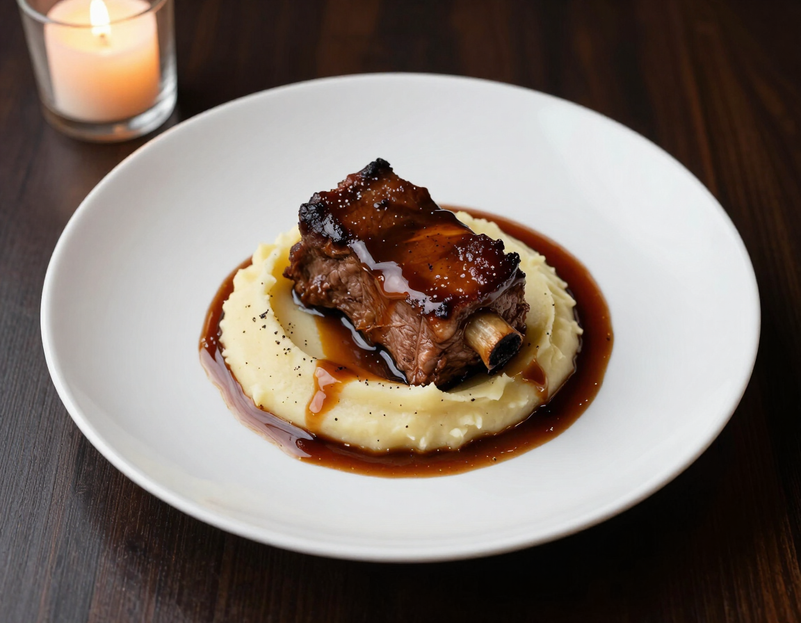 Braised Short Rib with Truffle Mashed Potato