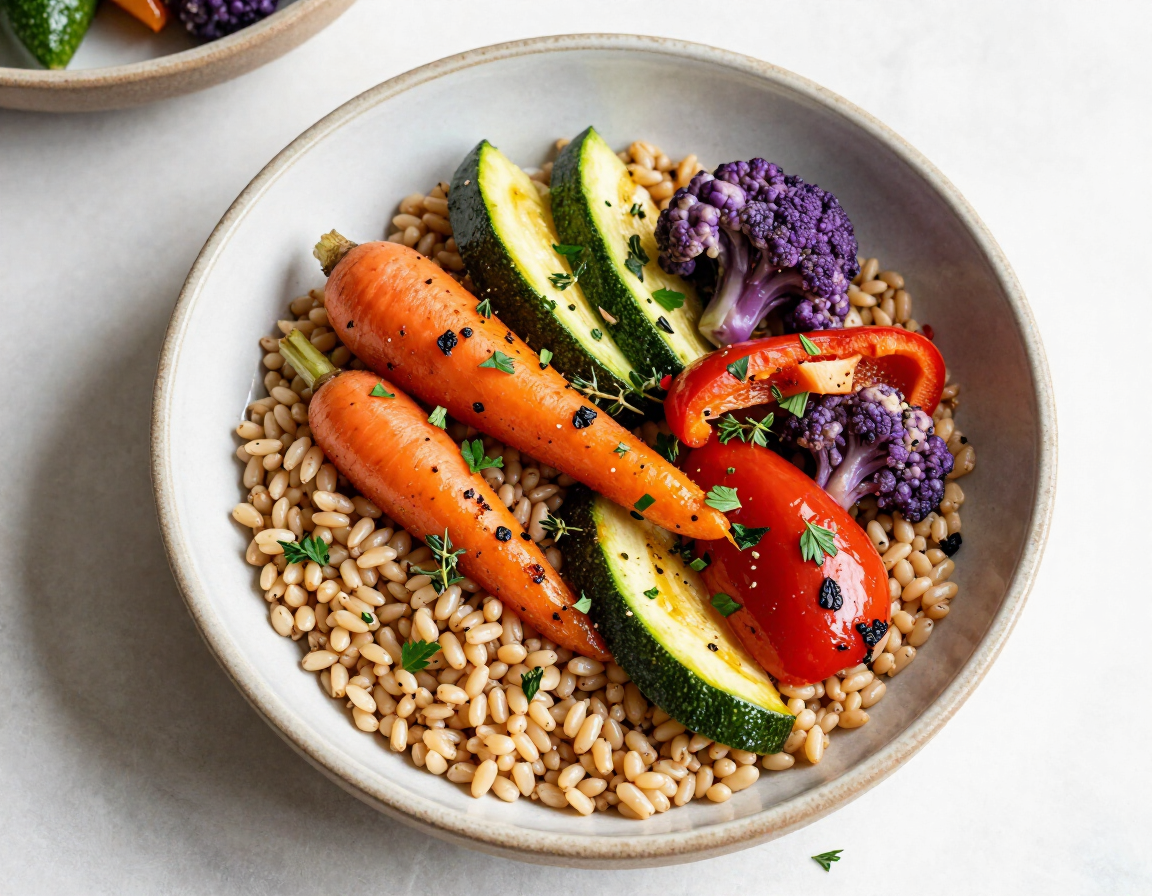Roasted Vegetable & Farro Bowl