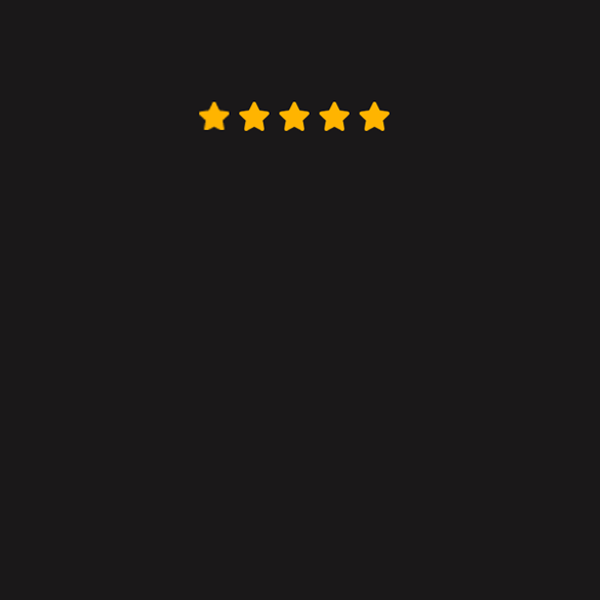Five gold stars on a black background.
