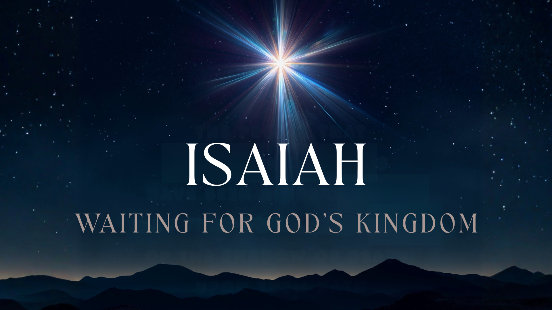 Isaiah sermon series