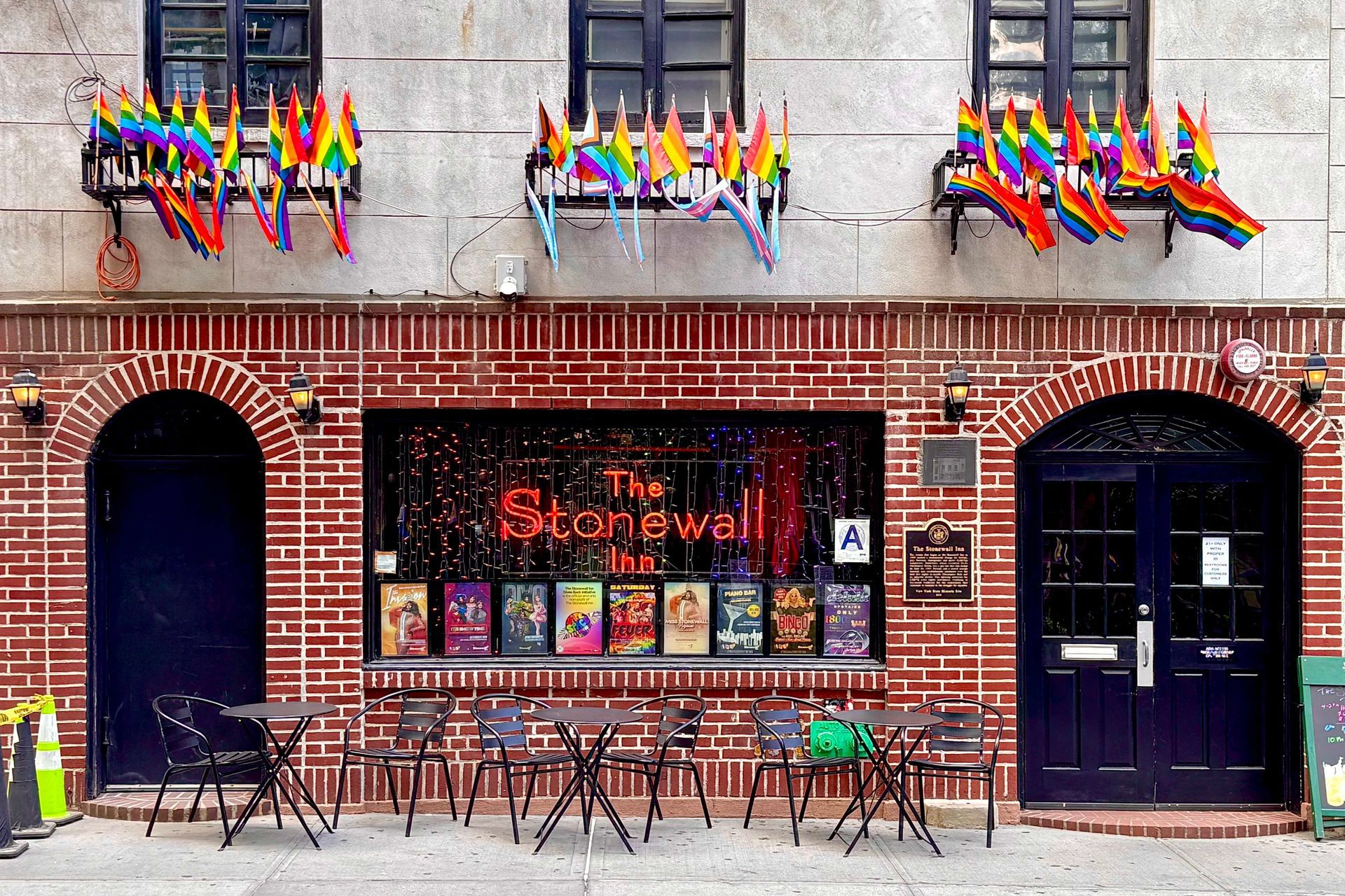 The historic Stonewall Inn on Christopher Street in Greenwich Village, New York City.