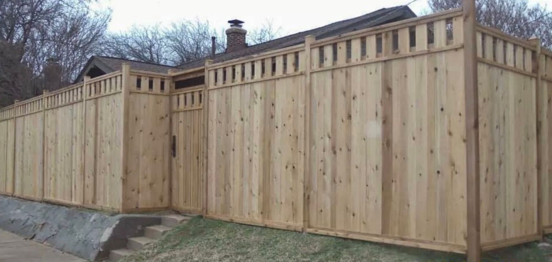 Custom fencing installed by Legacy Fence