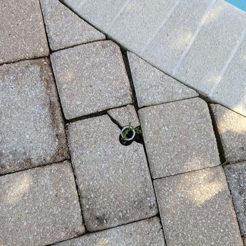 broken paver