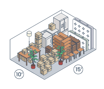 10 x 15 Storage Unit Illustration