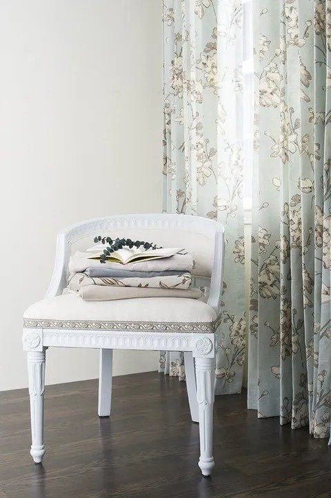 White Chair With Nice Curtains White Chair With Nice Curtains