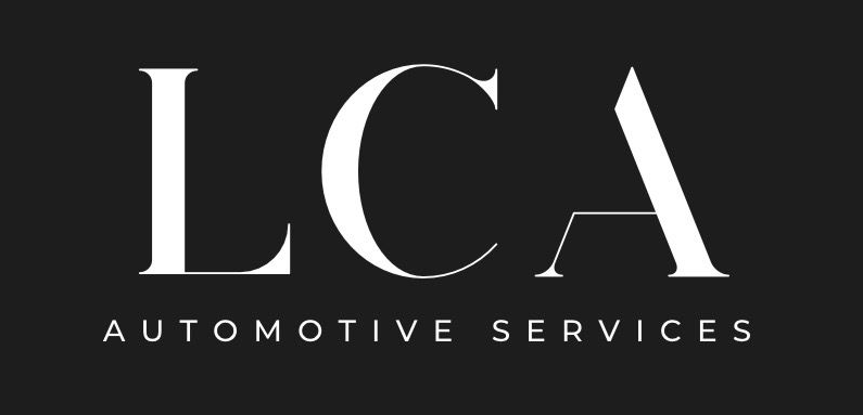 LCA Automotive Services logo. White text 