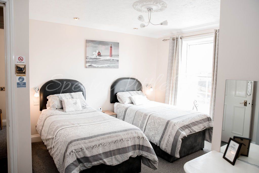 bed in Twin & double rooms