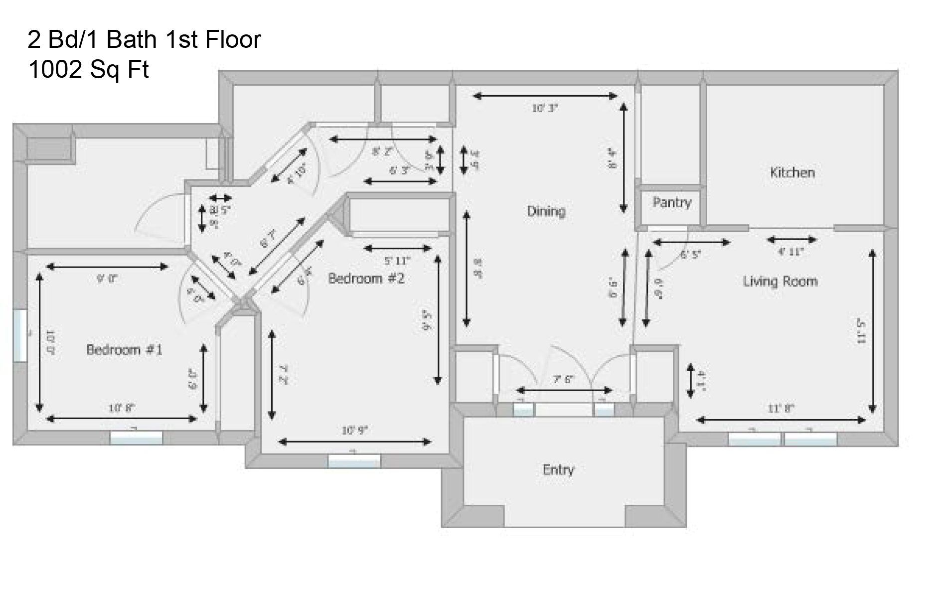 2 Bed 1 Bath