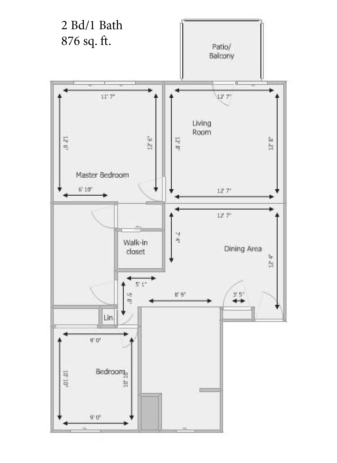 2 Bed 1 Bath