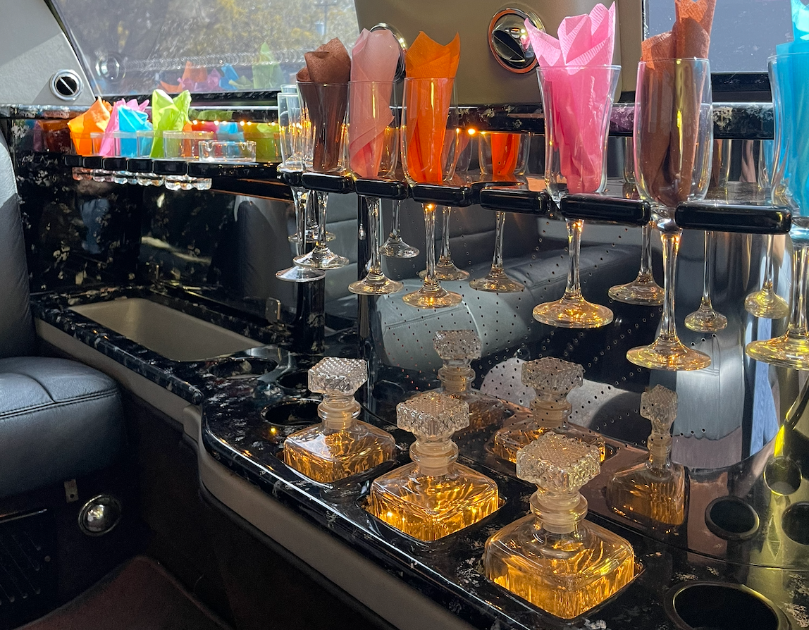 Interior de Limosina Lincoln para 9 pasajeros en Guatemala