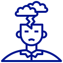 A man with a lightning bolt coming out of his head.