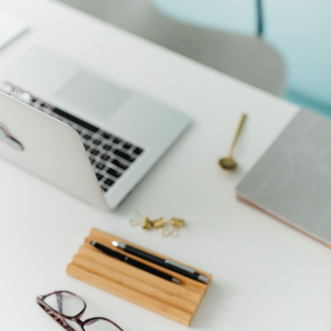Photo of a modern desk