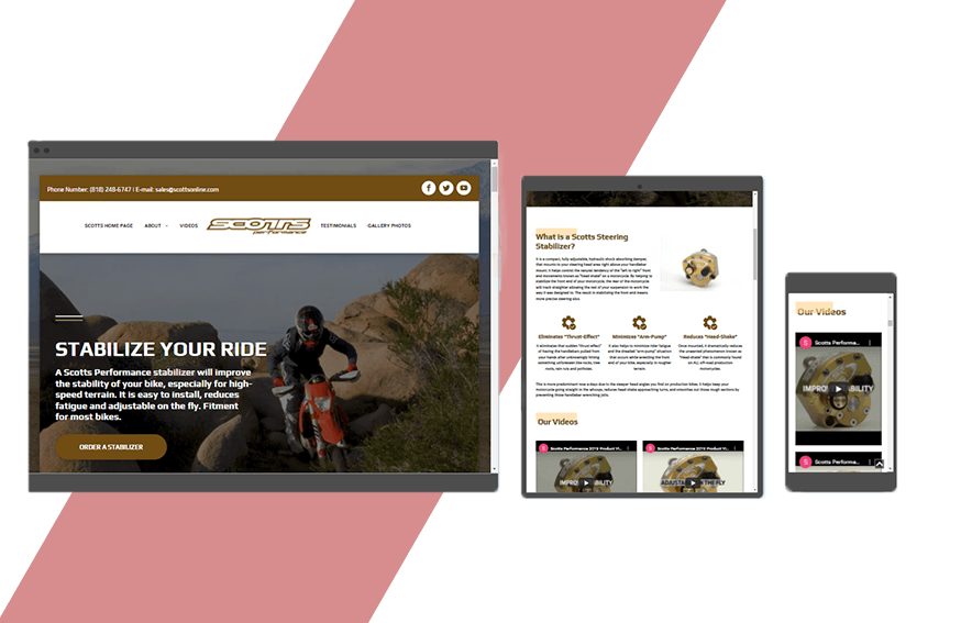 a website that says ' stabilize your ride ' on it