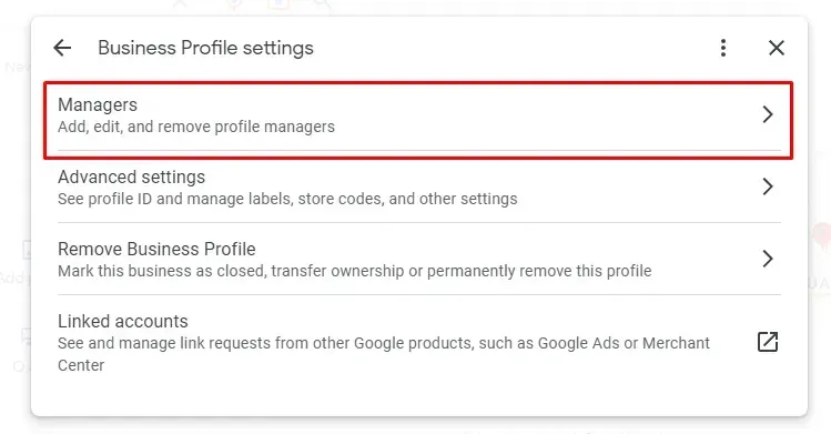 image of google my business where you add digital throttle as a manger