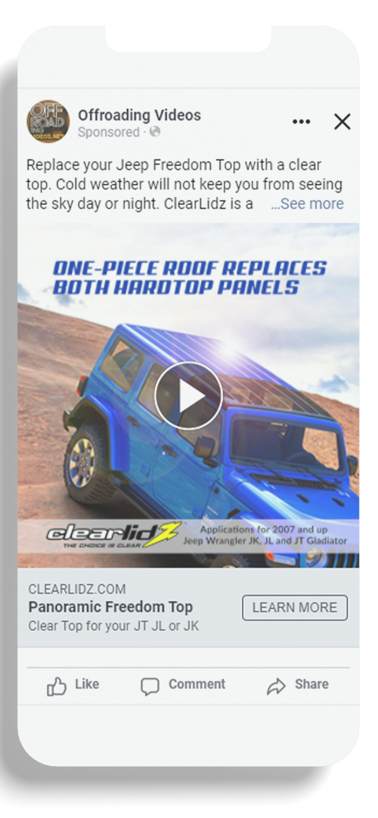 drag racing social media ad