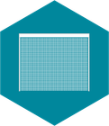 An icon of a soccer goal with a plaid pattern on it.