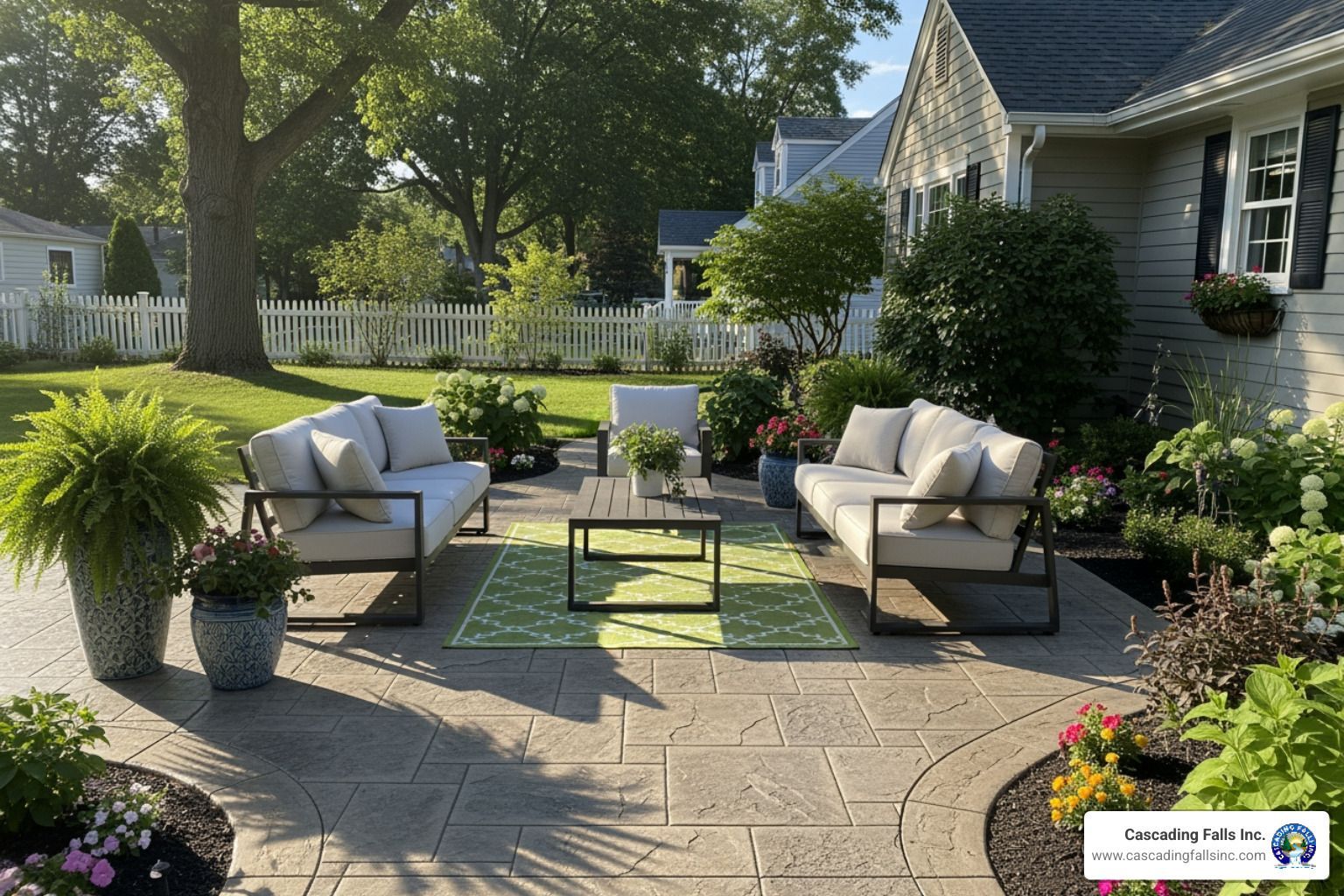 patio overlay concrete