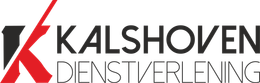 A red and black logo for kalshoven dienstverlening