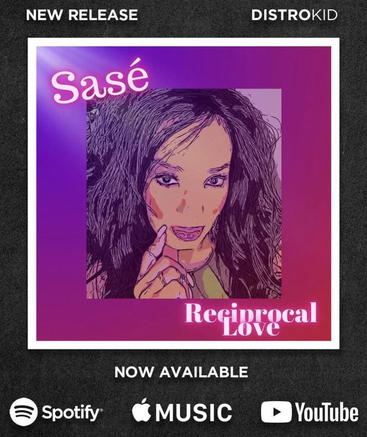 Album art: Sasé, purple and violet background. Image of woman. 