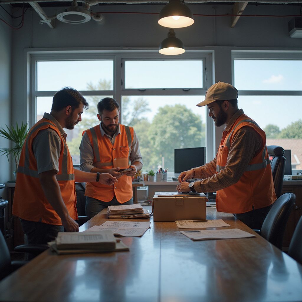 People working