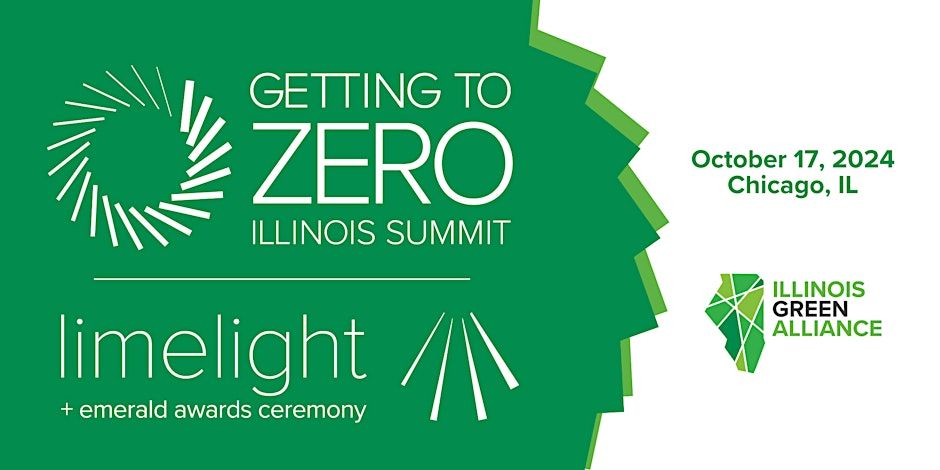 A green sign that says Getting to Zero Summit + Limelight Celebration