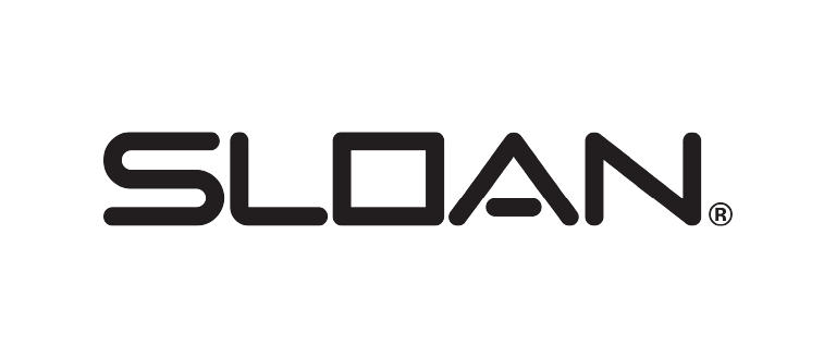 A black and white logo for sloan on a white background
