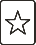 Sternsymbol in einem Rechteck.