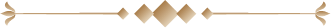 Ein horizontales, cremefarbenes Element mit einer Reihe verbundener Rauten in der Mitte.
