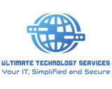 A logo for ultimate technology services your it simplified and secure