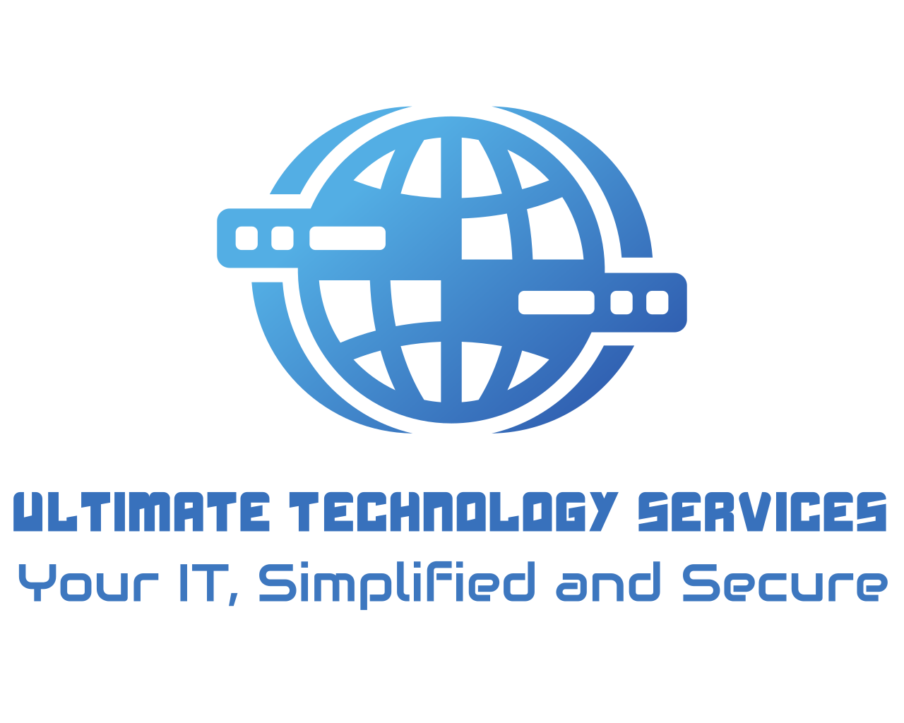 A logo for ultimate technology services your it simplified and secure