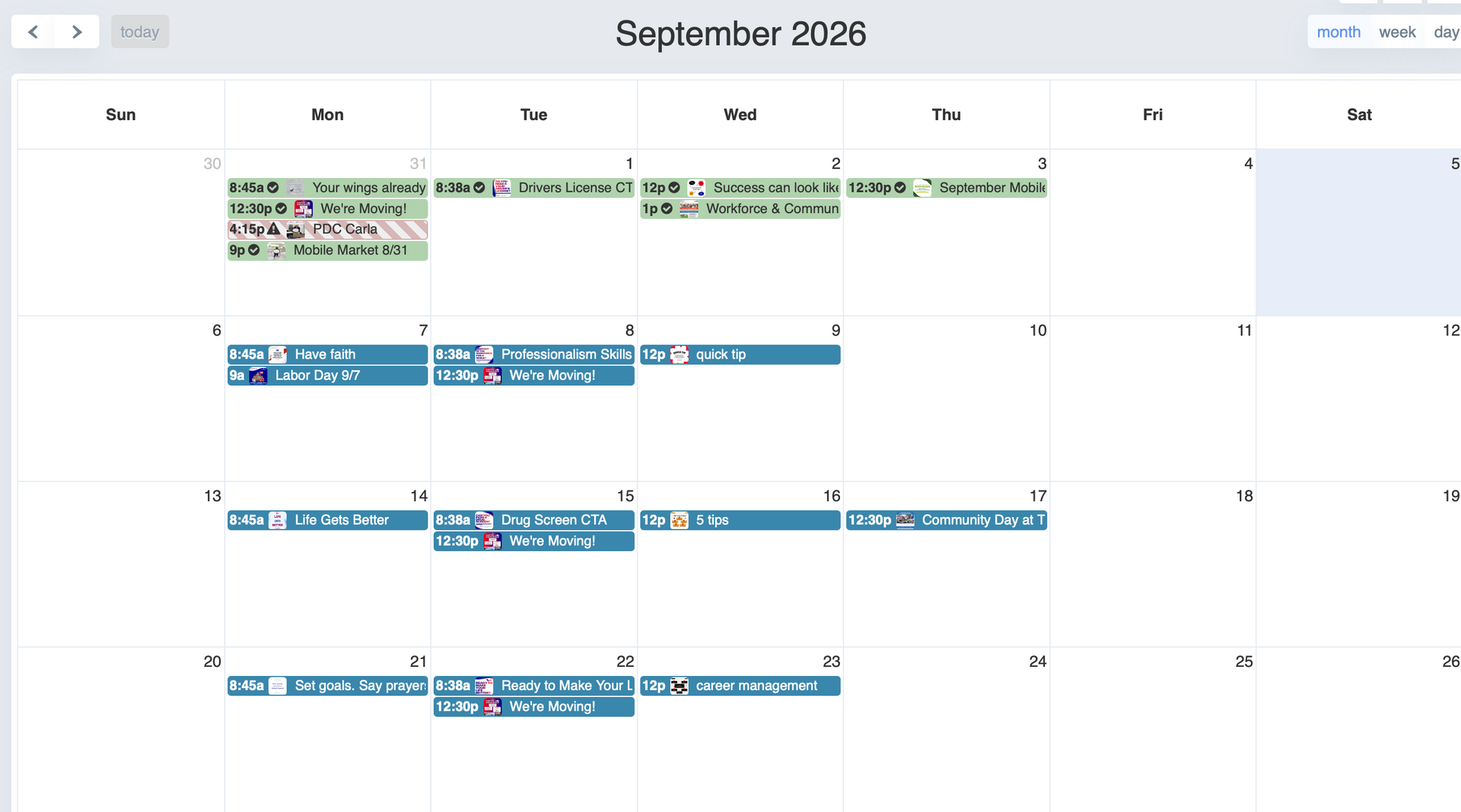 Orchestra Social Content Calendar